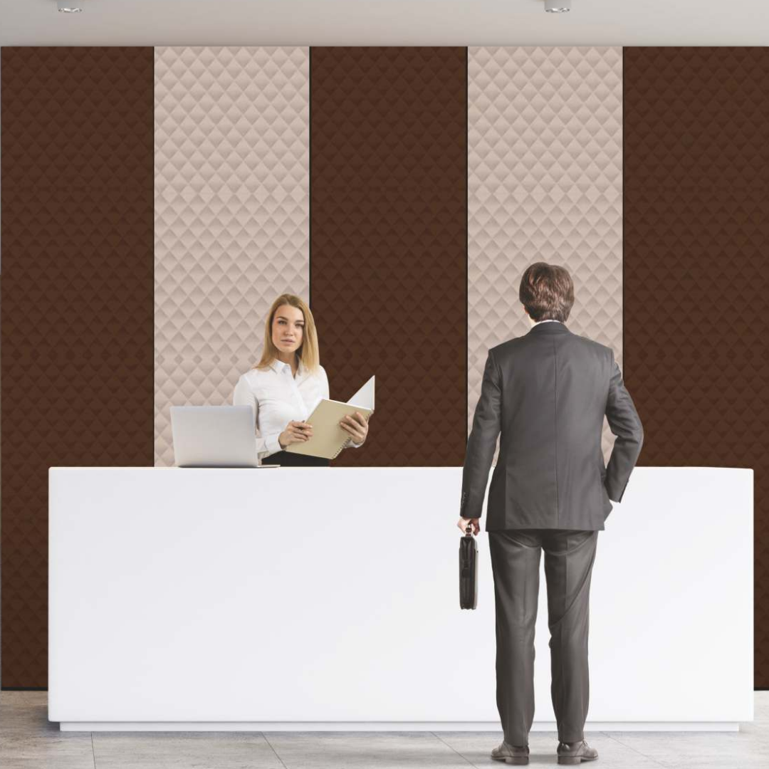 9018 - 3.75 X 4 INCH - LEATHER, FABRIC AND CORK SERIES -FURLITE - FABRIC PANEL