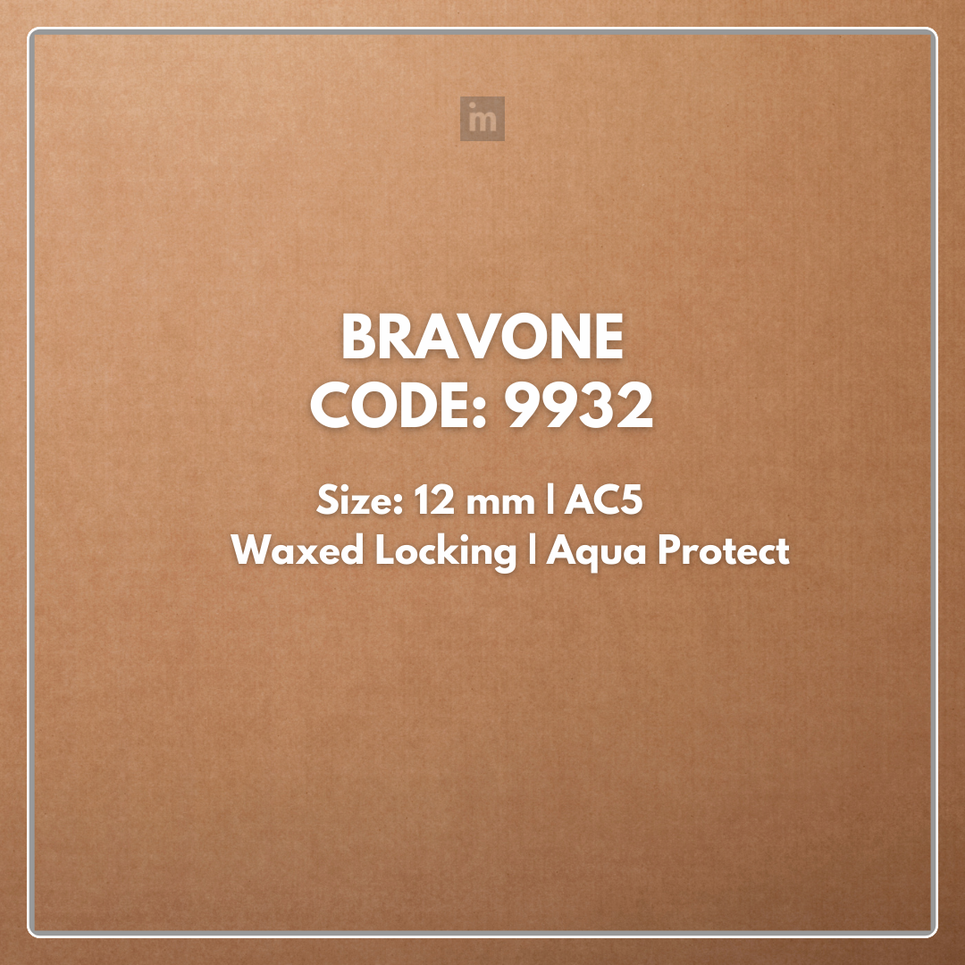 9932 - BRAVONE - AC5 12MM - HERITAGE COLLECTION - LAMINATE WOODEN FLOORING