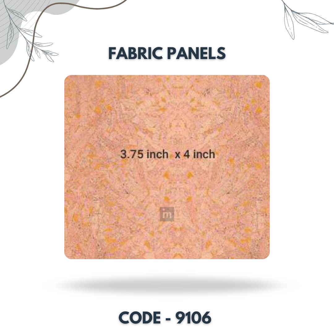9106 - 3.75 X 4 INCH - LEATHER, FABRIC AND CORK SERIES -FURLITE - FABRIC PANEL