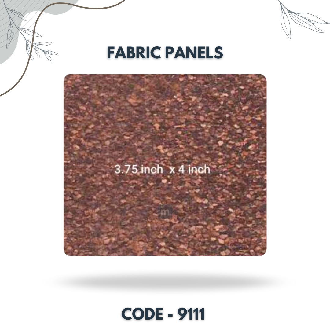 9111 - 3.75 X 4 INCH - LEATHER, FABRIC AND CORK SERIES -FURLITE - FABRIC PANEL