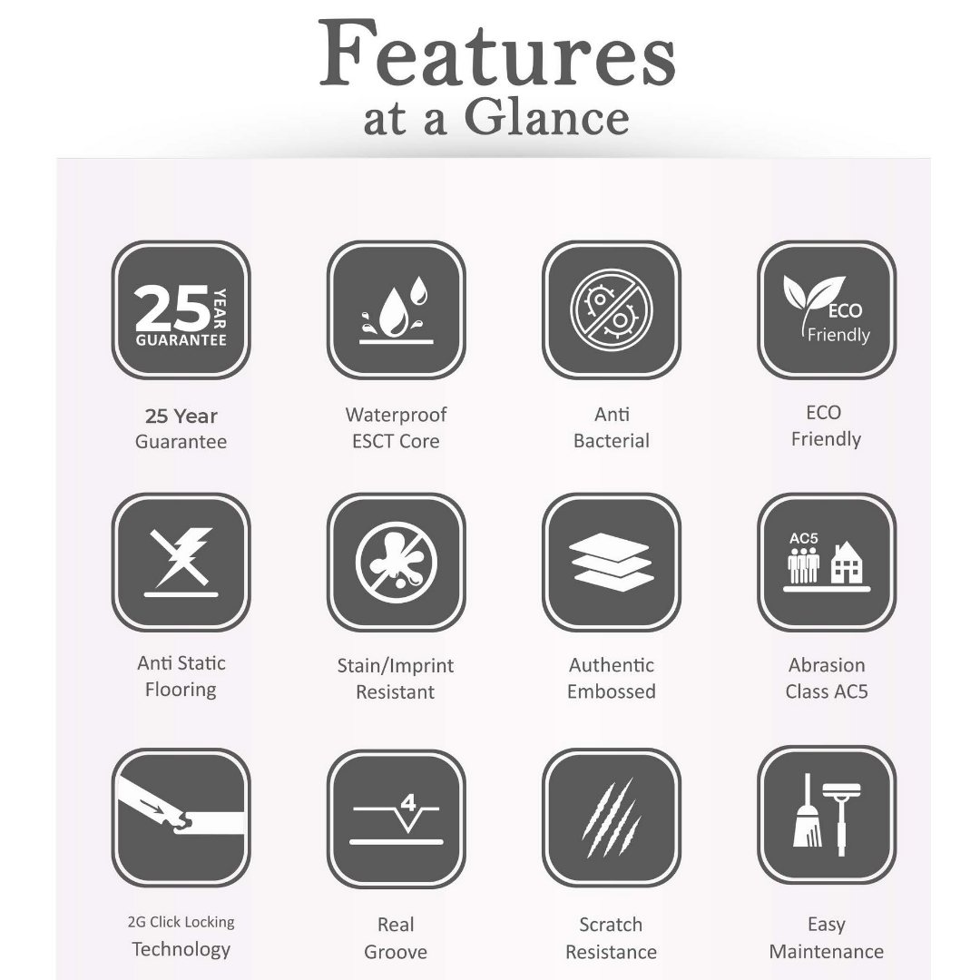 7711 - VINTAGE WALNUT - 600MM X 100MM X 10MM - LIVANTI - WOOD FLOORS - HYBRID LAMINATE FLOORING