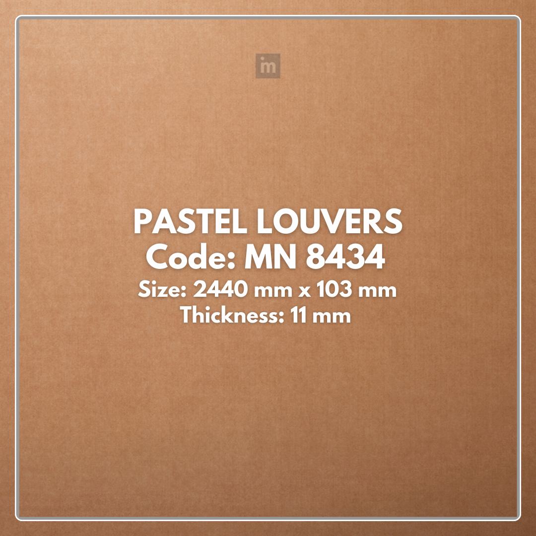 MN-8434 / PALLETE / PASTEL LOUVERS / 8 FT x 4 INCH x 11MM