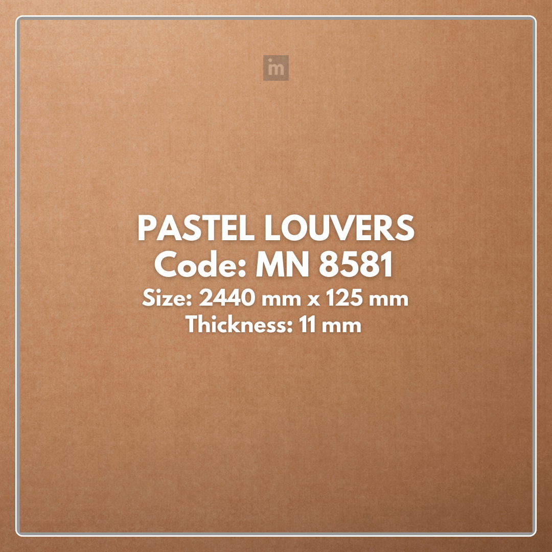 MN-8581 / PALLETE / PASTEL LOUVERS / 8 FT x 5 INCH x 11MM