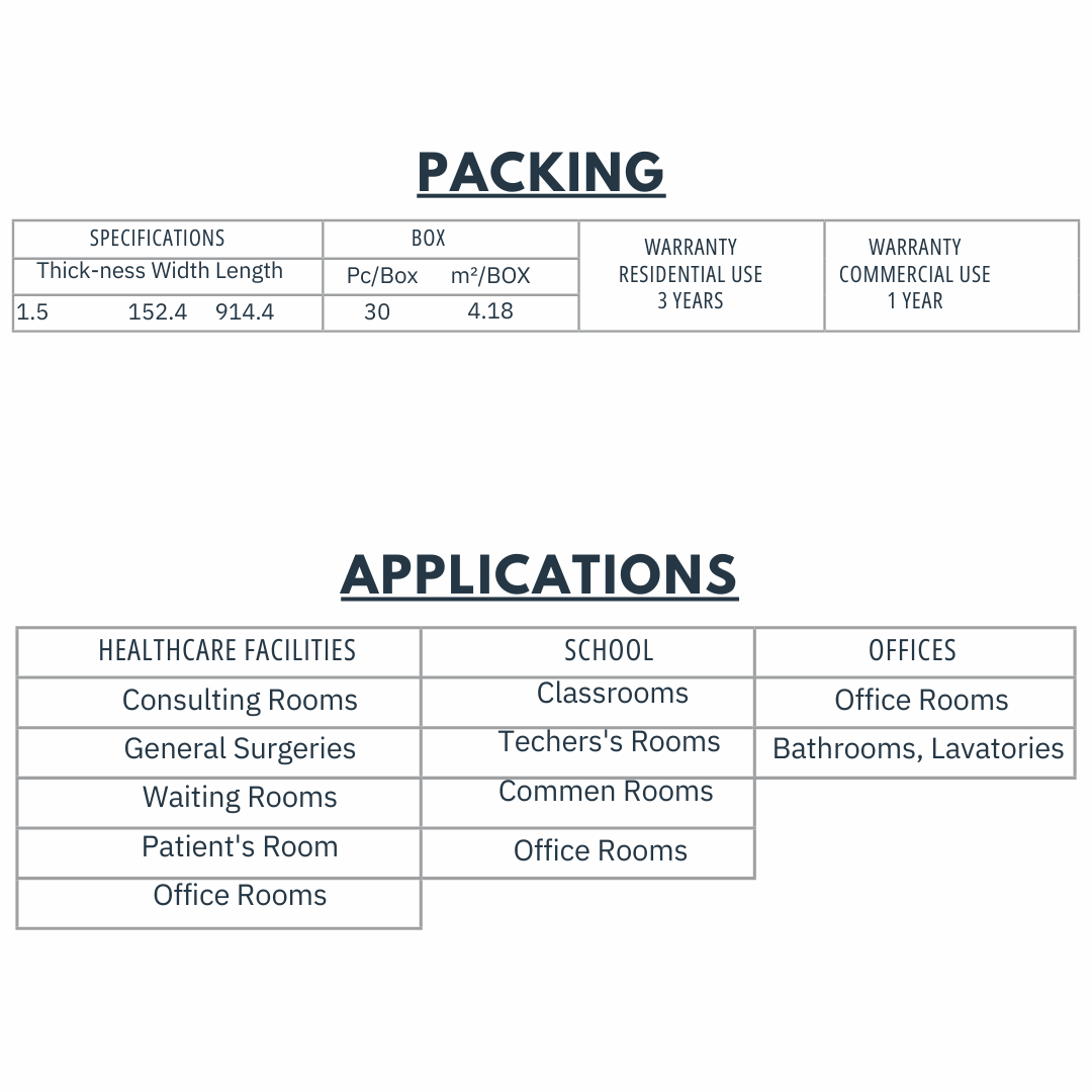 SEATTLE OAK - 152.4MM X 914.4MM X 1.5MM - WOOD VINYL PLANKS - THE DIVINE COLLECTION - FLOORING