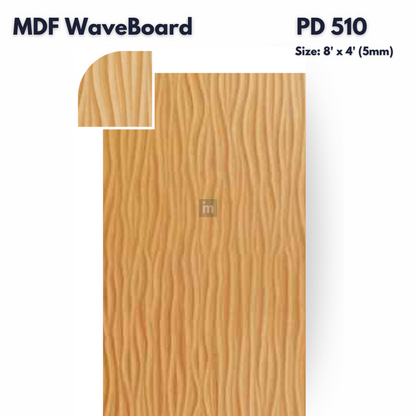 PD- 510 - HDHMR MDF PANEL -  ( 5 MM - 8 FT X 4FT ) - MDF WAVE BOARD