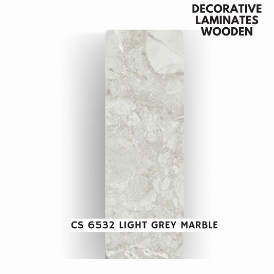 CS - 6532 LIGHT GREY MARBLE / CARBON STONE / DECORATIVE LAMINATE / THINK LUXURY  - 1MM - 8FT x 4FT