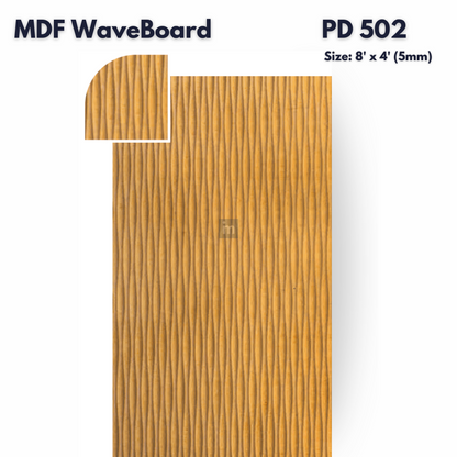 PD- 502 - HDHMR MDF PANEL -  ( 5 MM - 8 FT X 4FT ) - MDF WAVE BOARD