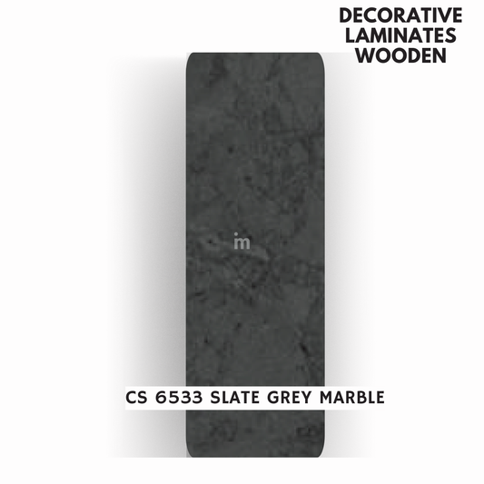 CS - 6533 SLATE GREY MARBLE / CARBON STONE / DECORATIVE LAMINATE / THINK LUXURY  - 1MM - 8FT x 4FT