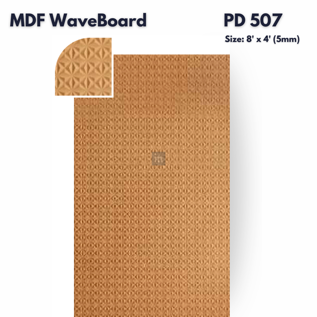 PD- 507 - HDHMR MDF PANEL -  ( 5 MM - 8 FT X 4FT ) - MDF WAVE BOARD