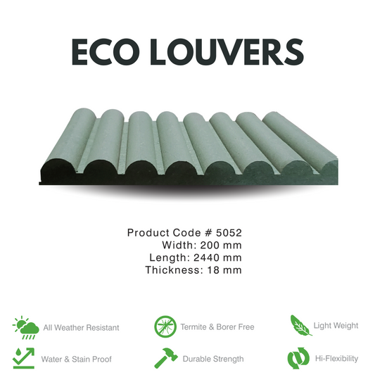 5052 / ECO LOUVERS / PREMIUM FLUTED PANELS / 2440MM x 200MM x 18MM