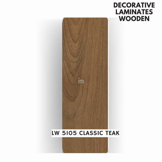 LW 5105 CLASSIC TEAK / LEERY WOOD   / DECORATIVE LAMINATE / THINK LUXURY  - 1MM - 8FT x 4FT