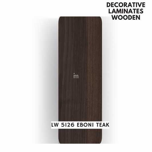 LW 5126 EBONI TEAK / LEERY WOOD   / DECORATIVE LAMINATE / THINK LUXURY  - 1MM - 8FT x 4FT