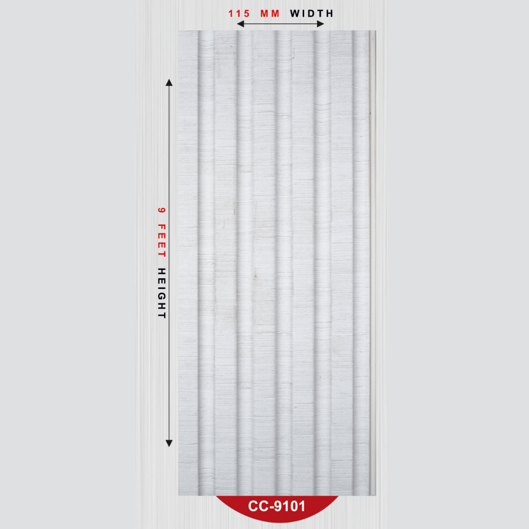 CC - 9101 / CISCON LOUVERS / PVC LOUVERS / 9 FT x 4.6 INCH x 12MM