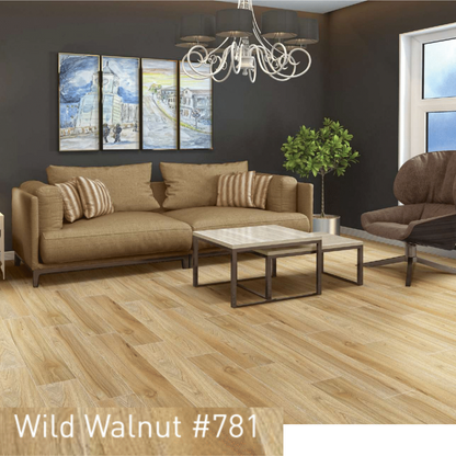 781 - WILD WALNUT - AC4 1218MM X 198MM X 8MM - MAJESTIC - LAMINATE WOODEN  FLOORING