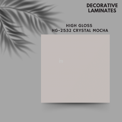 HG 2532 CRYSTAL MOCHA / PLAIN MATALIC COLORS / DECORATIVE LAMINATE / THINK LUXURY  - 1MM - 8FT x 4FT