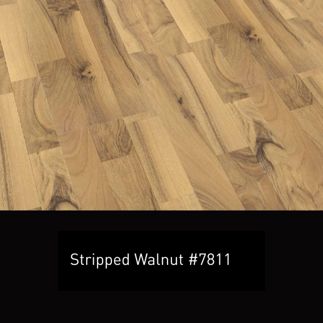 7811 - STRIPPED WALNUT - AC4 1218MM X 198MM X 8MM - MAJESTIC - LAMINATE WOODEN  FLOORING