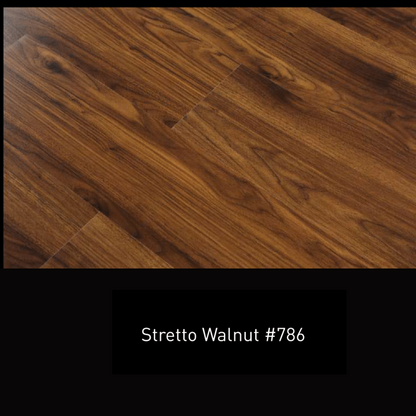 786 - STRETTO WALNUT - AC4 1218MM X 198MM X 8MM - MAJESTIC - LAMINATE WOODEN  FLOORING