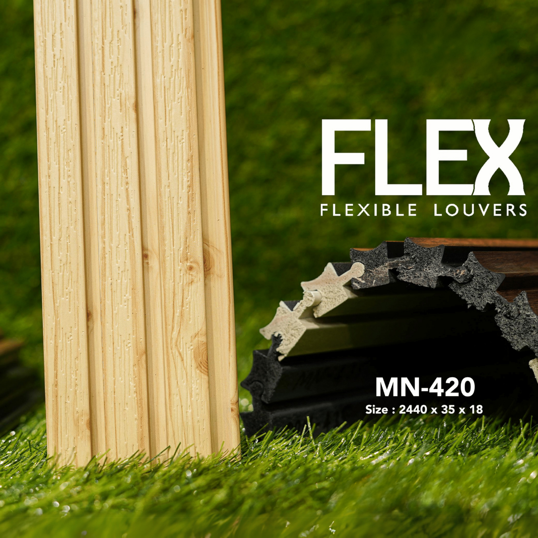 MN-420 / FLEX FLEXIBLE LOUVERS / MYSTIC / 2440MM x  35MM x 18MM