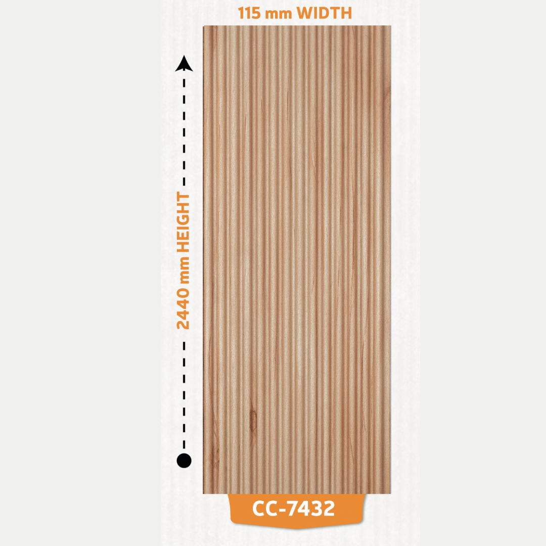 CC - 7432 / CISCON LOUVERS / FLUTED LOUVERS / 8 FT x 4.6 INCH x 12MM