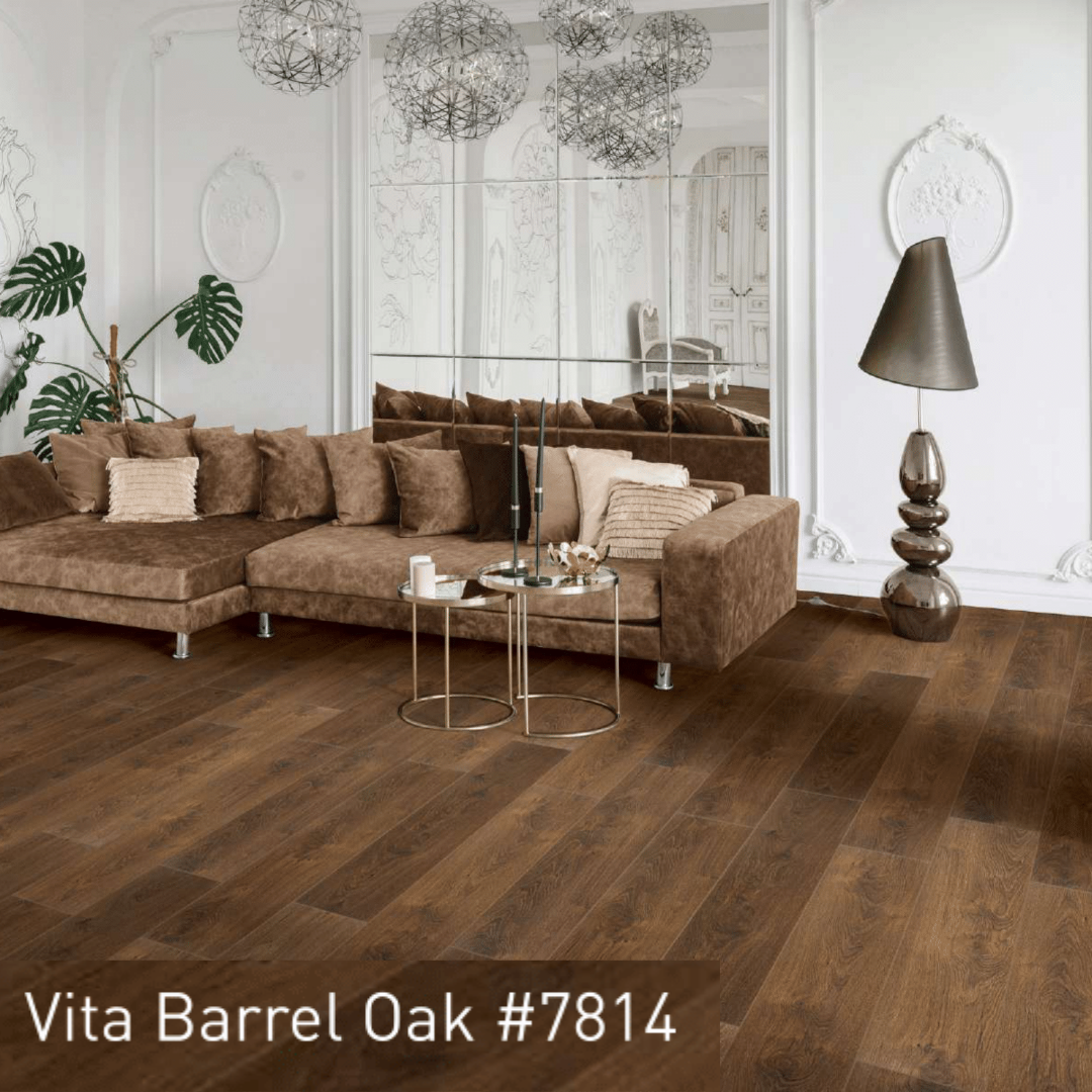 7814 - VITA BARREL OAK - AC4 1218MM X 198MM X 8MM - MAJESTIC - LAMINATE WOODEN  FLOORING