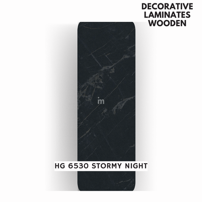 HG- 6530 STORMY NIGHT / HIGH GLOSS   / DECORATIVE LAMINATE / THINK LUXURY  - 1MM - 8FT x 4FT