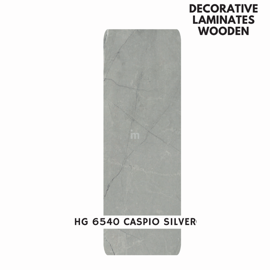 HG- 6540 CASPIO SILVER / HIGH GLOSS   / DECORATIVE LAMINATE / THINK LUXURY  - 1MM - 8FT x 4FT