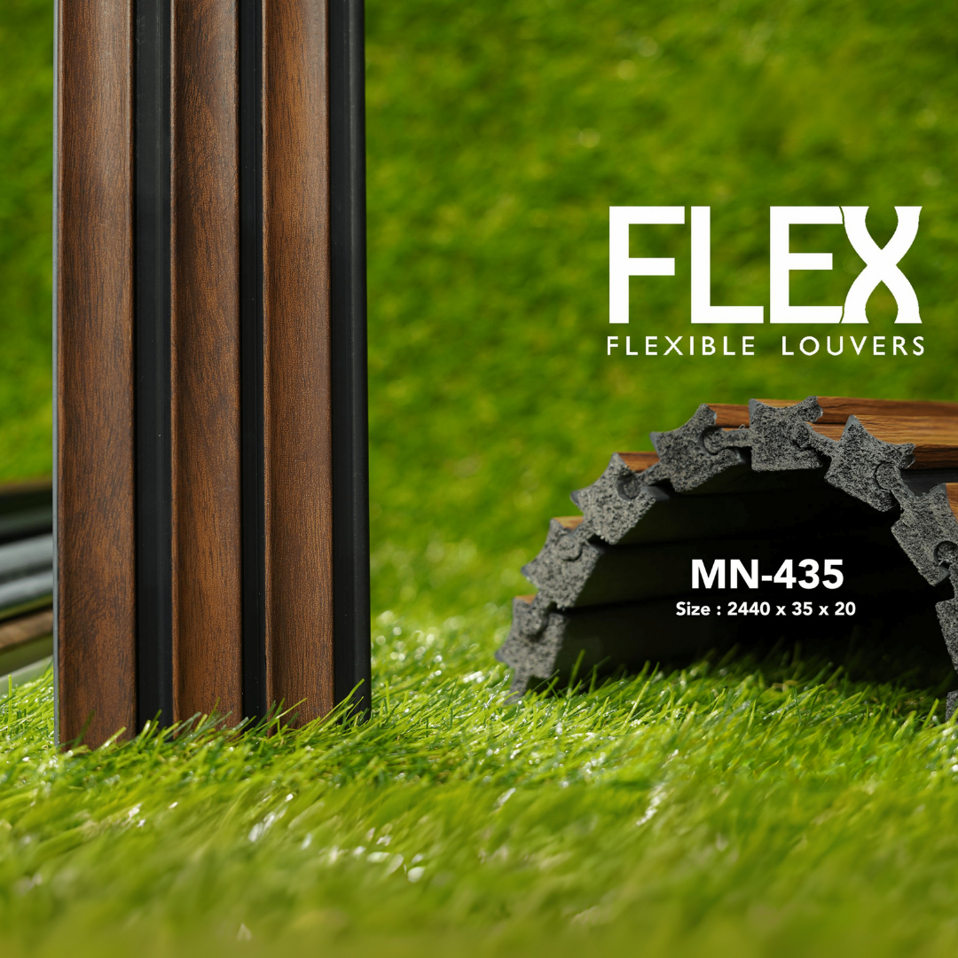 MN-435 / FLEX FLEXIBLE LOUVERS / MYSTIC / 2440MM x  35MM x 20MM