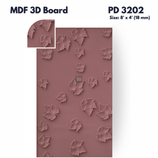 PD- 3202 - 18 MM  HDHMR MDF PANEL -  ( 8 FT X 4FT  ) - MDF 3D BOARD