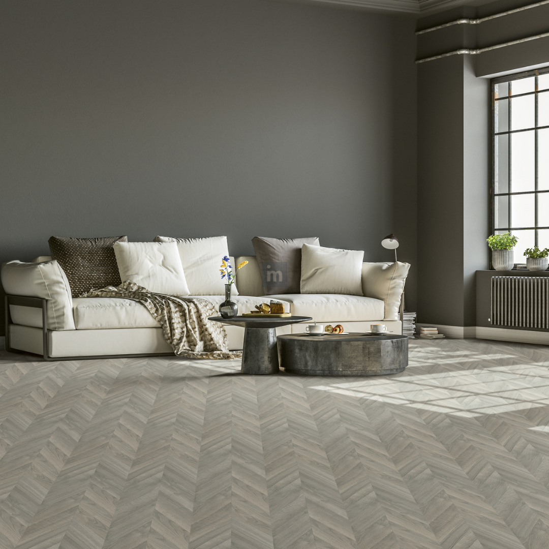 1881 - MONT BLANC -  8MM - CHEVRON COLLECTION - MATT SURFACE - REAL WOOD - LAMINATE FLOORING