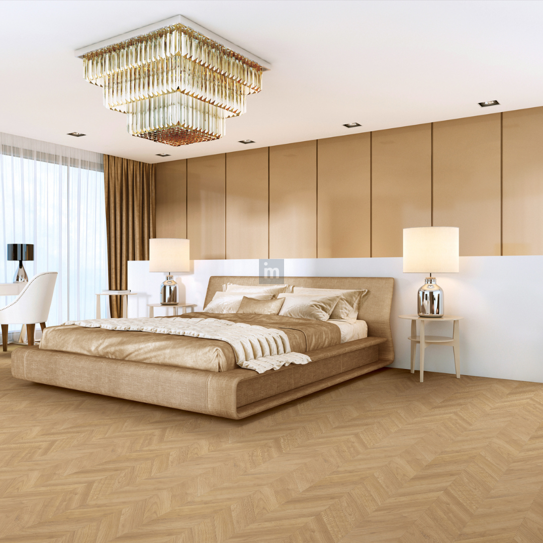 1882 - MOON LIGHT -  8MM - CHEVRON COLLECTION - MATT SURFACE - REAL WOOD - LAMINATE FLOORING