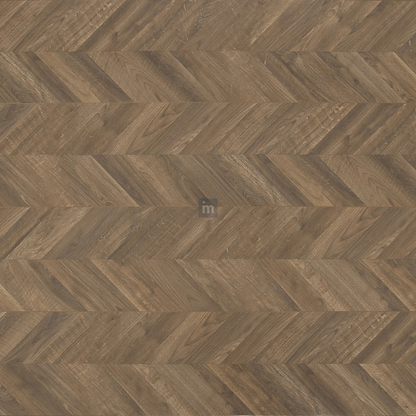 1884 - MILK CHOCOLATE -  8MM - CHEVRON COLLECTION - MATT SURFACE - REAL WOOD - LAMINATE FLOORING