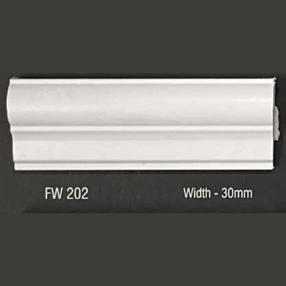 FW 202- 30MM WIDTH - ULTRA WHITE - FLOURISH INTERIOR MOULDING