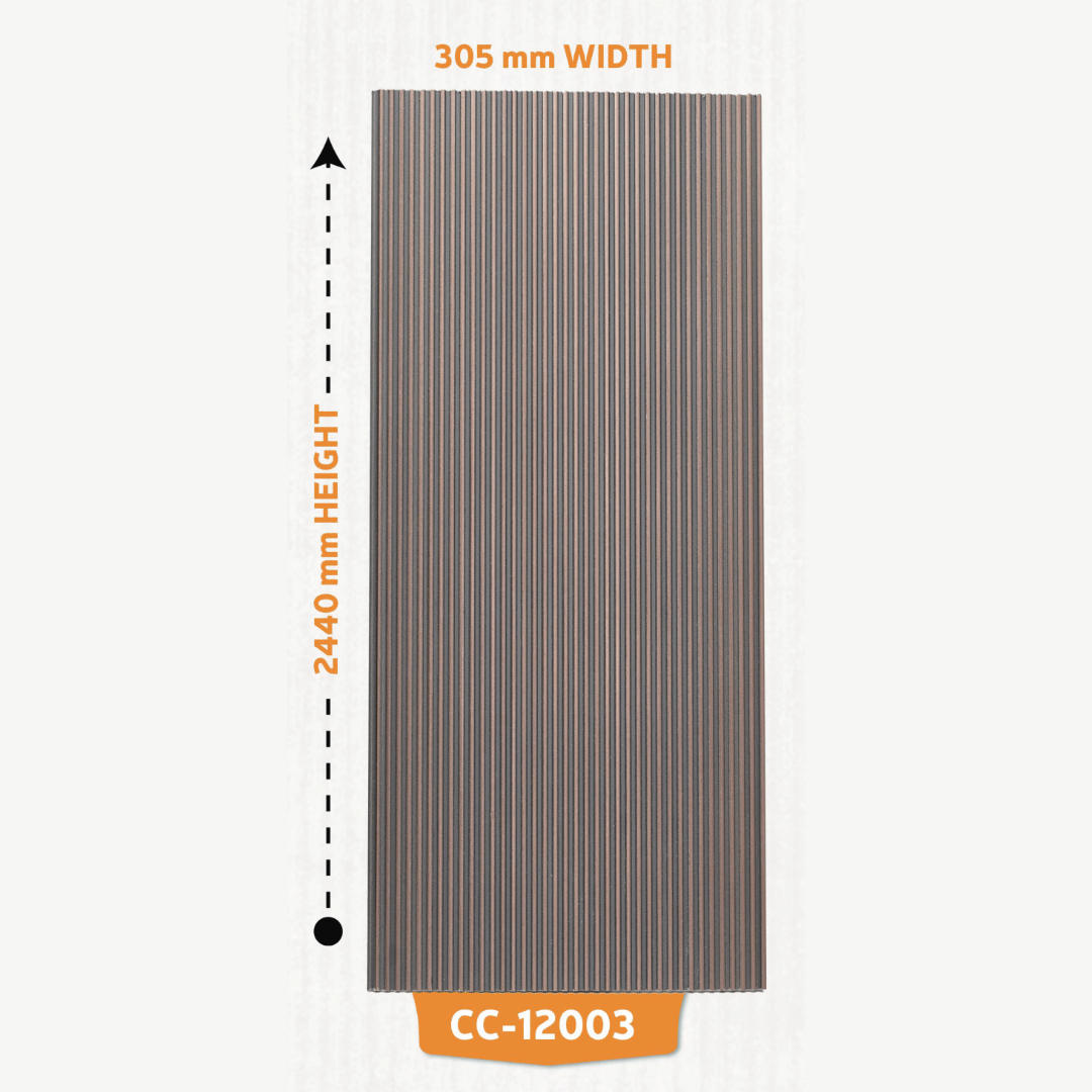 CC - 12003 / CISCON LOUVERS / FLUTED LOUVERS / 8 FT x 12.2 INCH x 12MM