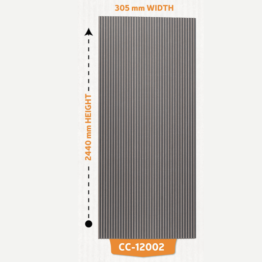 CC - 12002 / CISCON LOUVERS / FLUTED LOUVERS / 8 FT x 12.2 INCH x 12MM