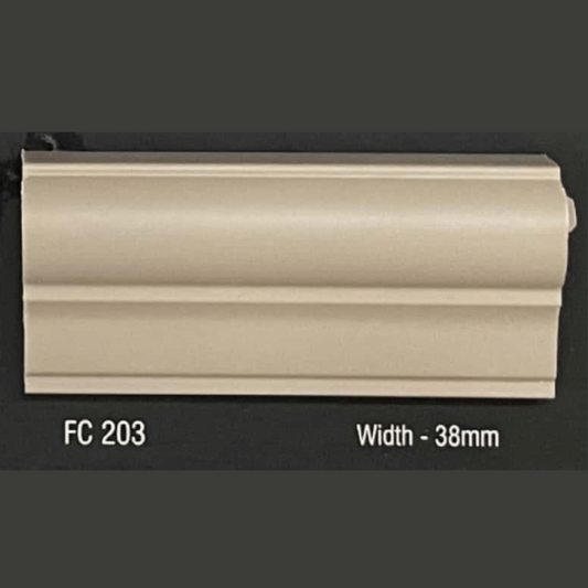 FW 203- 38MM WIDTH - CAPPUCCINO- FLOURISH INTERIOR MOULDING