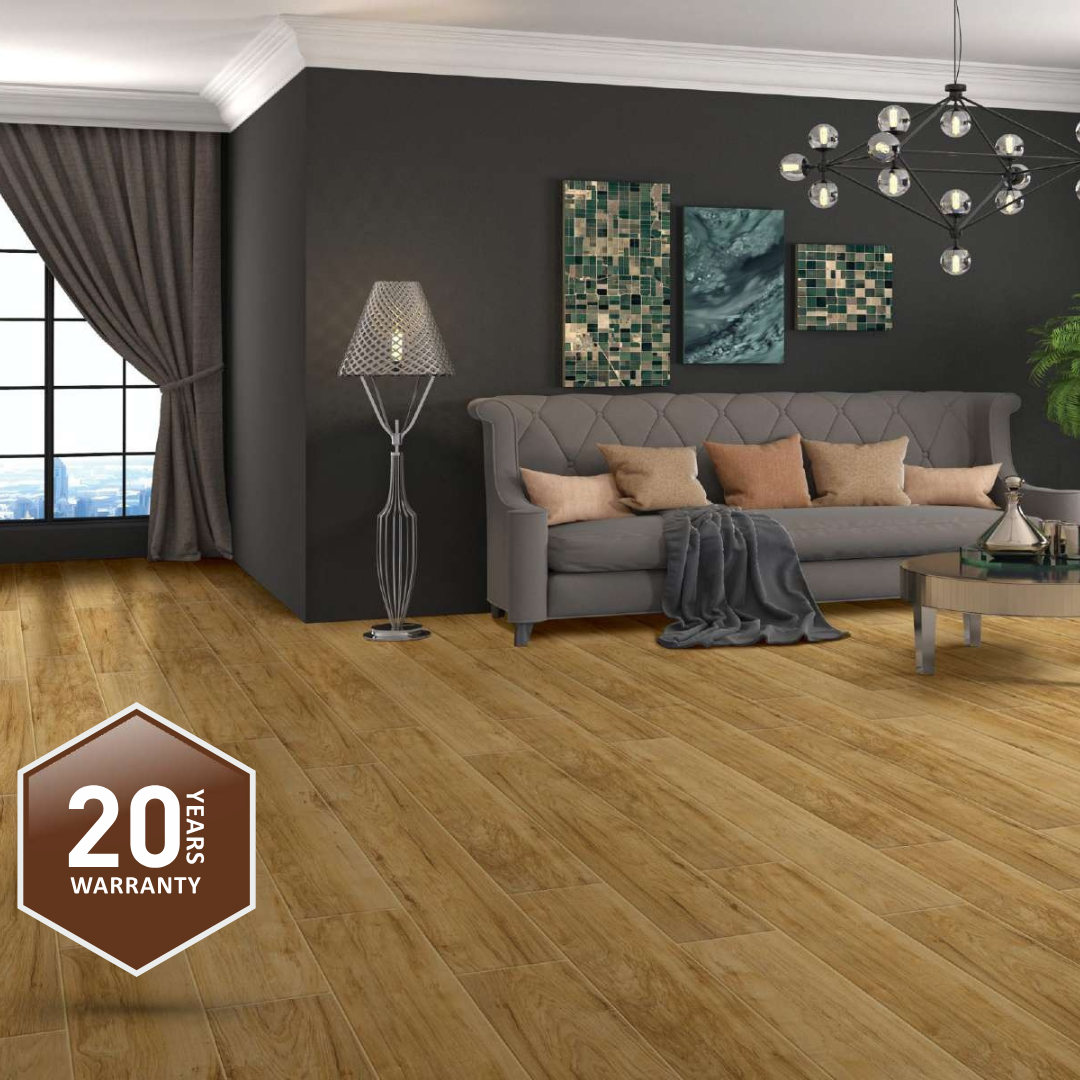 658 - FARM OAK - AC5 1217MM X 197MM X 12MM - RADIANT - LAMINATE WOODEN FLOORING