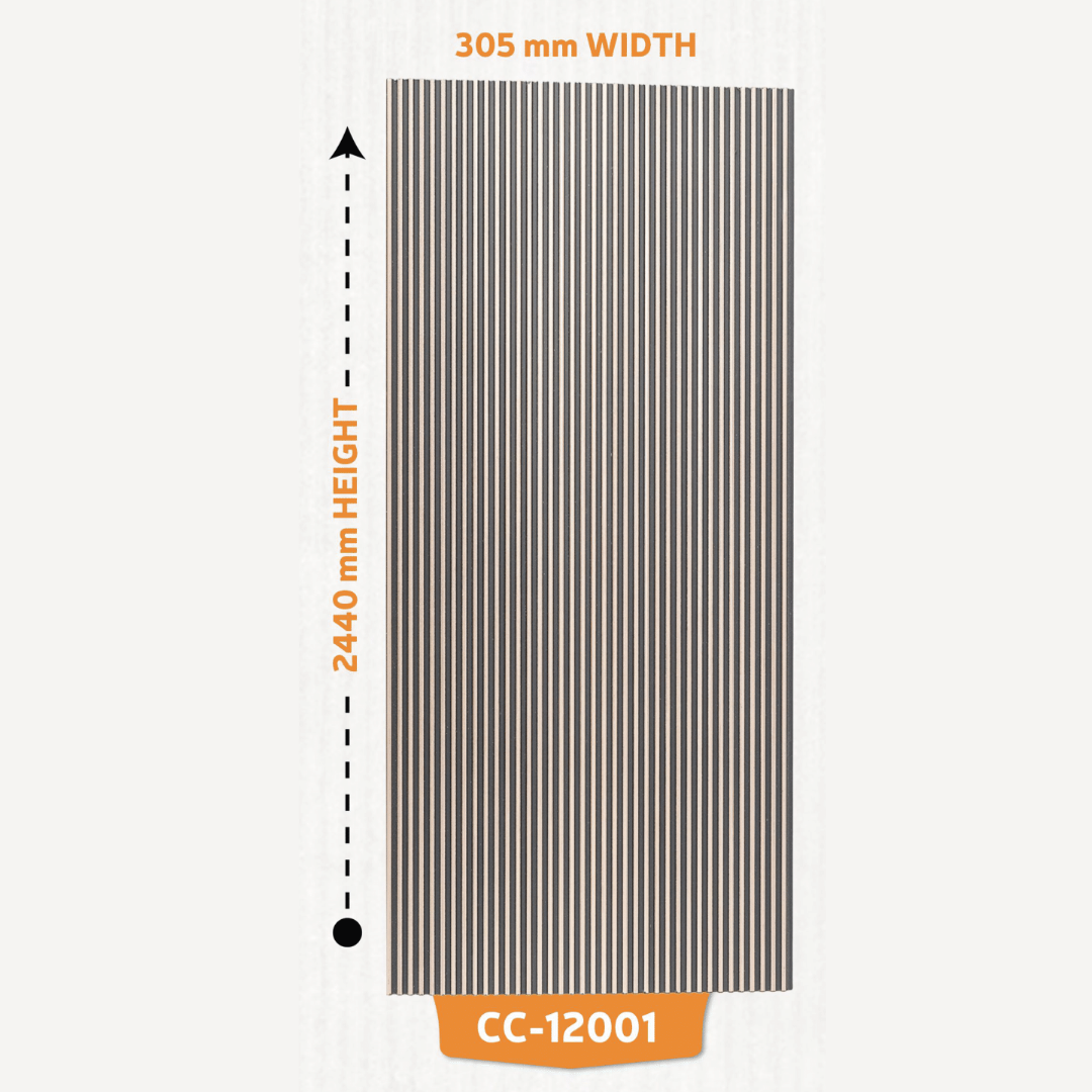 CC - 12001 / CISCON LOUVERS / FLUTED LOUVERS / 8 FT x 12.2 INCH x 12MM