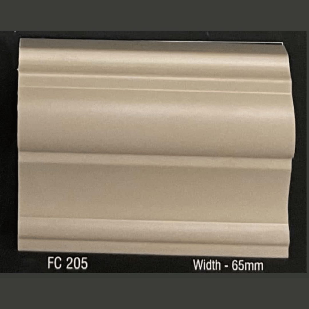 FW 205- 65MM WIDTH - CAPPUCCINO- FLOURISH INTERIOR MOULDING