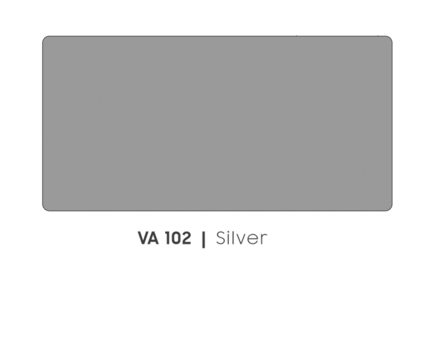 VA - 102 - SILVER - METALLIC & SOLID COLOURS - 8FT X 4FT / 10FT X 4FT / 12FT X 4FT - 3MM- VIVA - ACP