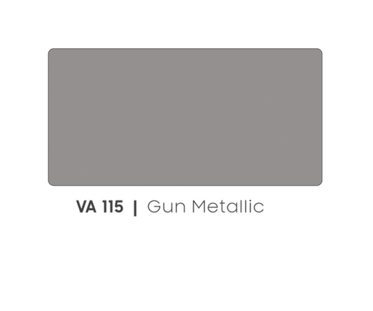 VA - 115 - GUN METALLIC - METALLIC & SOLID COLOURS - 8FT X 4FT / 10FT X 4FT / 12FT X 4FT - 3MM- VIVA - ACP