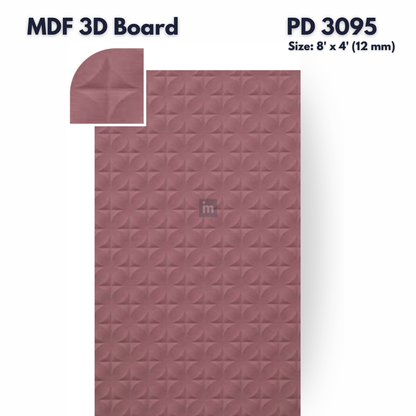 PD- 3095 - 12 MM  HDHMR MDF PANEL -  ( 8 FT X 4FT  ) - MDF 3D BOARD