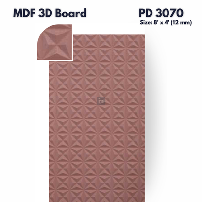 PD- 3070 - 12 MM  HDHMR MDF PANEL -  ( 8 FT X 4FT  ) - MDF 3D BOARD