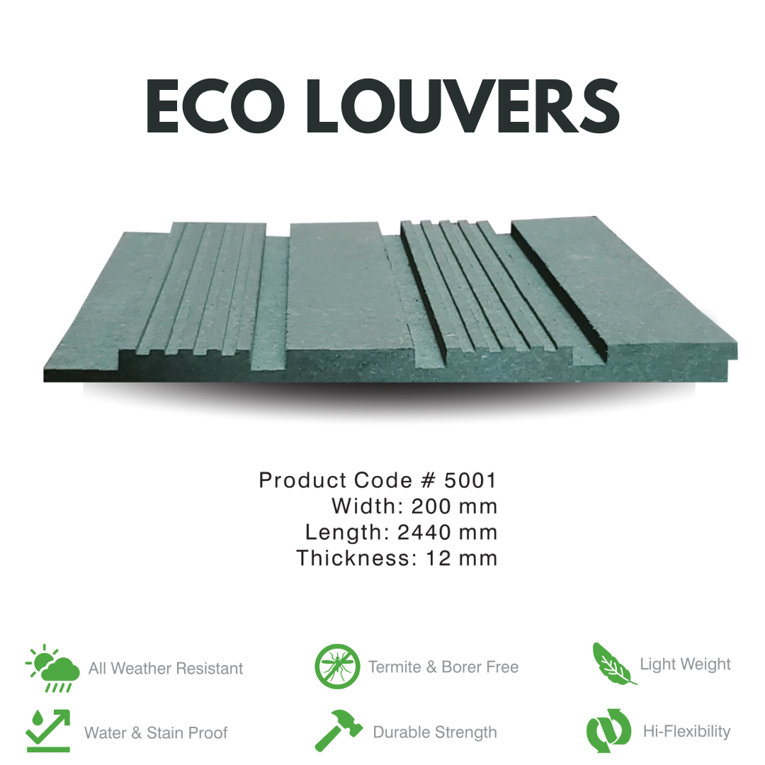 5001 / ECO LOUVERS / PREMIUM FLUTED PANELS / 2440MM x 200MM x 12MM