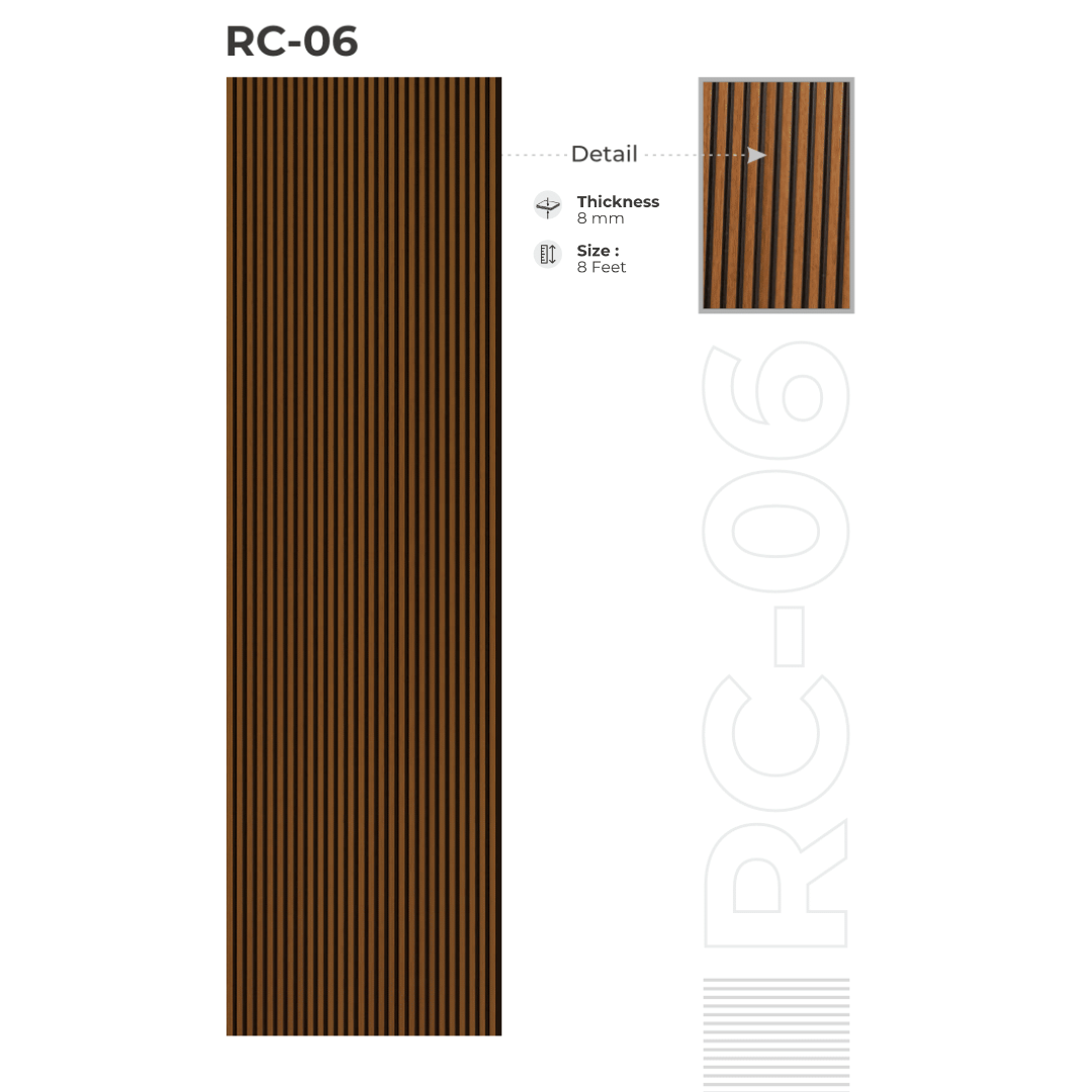 RC - 06 / CISCON LOUVERS / RICH COLLECTION/ LOUVERS / 8 FT x 5 INCH x 8MM