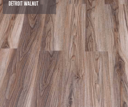 DETROIT WALNUT - 152.4MM X 914.4MM X 1.5MM  - WOOD VINYL  PLANKS - THE DIVINE COLLECTION - FLOORING