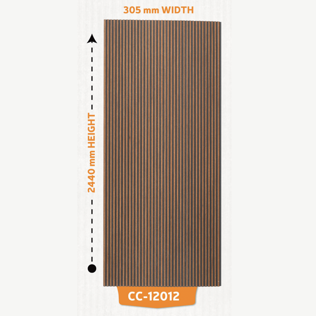 CC - 12012 / CISCON LOUVERS / FLUTED LOUVERS / 8 FT x 12.2 INCH x 12MM