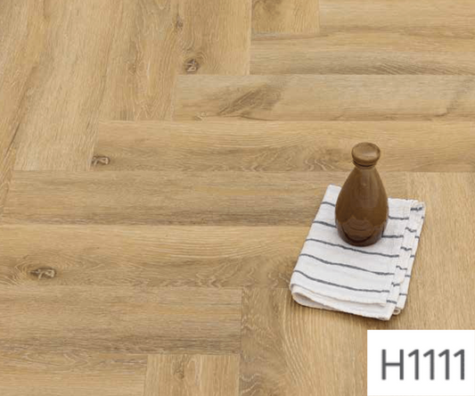 H 1111 - HERRINGBONE / DOUBLE HERRINGBONE / BASKET WEAVE / SHALLOW TEXTURE - SPC HERRINGBONE FLOORING - 625MM X 125MM X 0.3/5 + 1MM  - STUPA - SPC COLLECTION - FLOORING