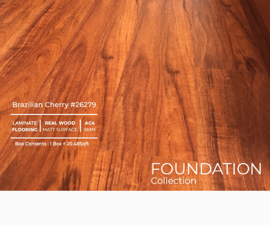 26279 - BRAZILIAN CHERRY - AC4 8MM - REAL WOOD - MATT SURFACE - LAMINATE FLOORING