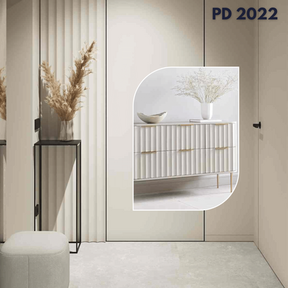 PD- 2022  - 12 MM HDHMR FLUTED PANEL - 3D PANEL (8 FT X 4FT ) - MDF FLUTED SERIES