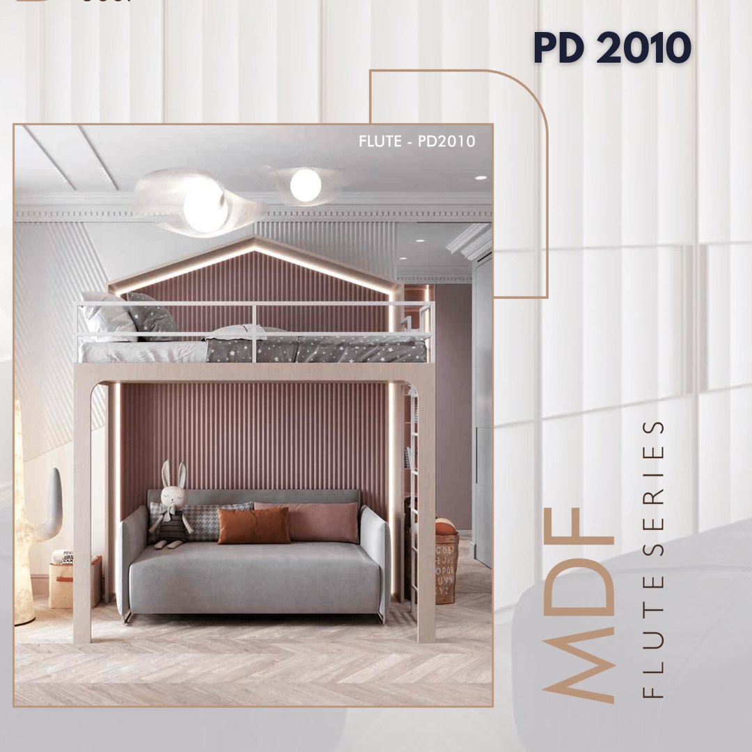 PD- 2010 - 12 MM HDHMR FLUTED PANEL - 3D PANEL (8 FT X 4FT ) - MDF FLUTED SERIES